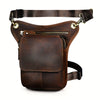 Thigh Bag-Motorcycle and Biker Leather Thigh Bag for Men and Women - 211-1 Dark Brown
