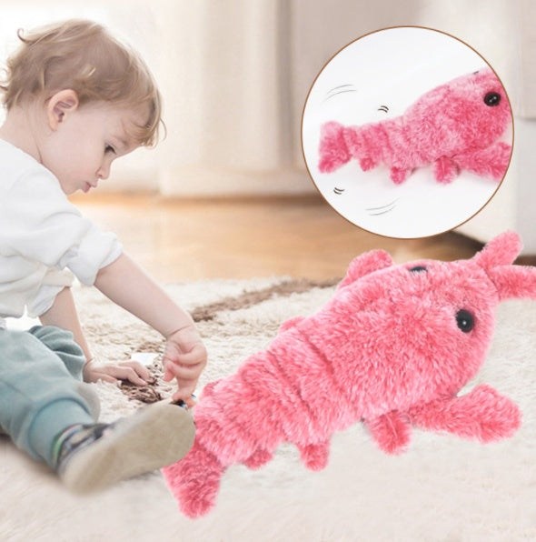 Pets Electric Jumping USB Charging Lobster Toy - Pets Funny Cat Plush Toy, lobster toy, dog lobster toy, cat lobster toy, funny cat toys, funny cat toy, cat plush toy, black cat plush toy, plush cat toys, plush cat toy, toy plush cat, shrimp toy,