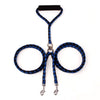 Double Dog Leash- Outdoor Double Handle Dog Leash - Blue black