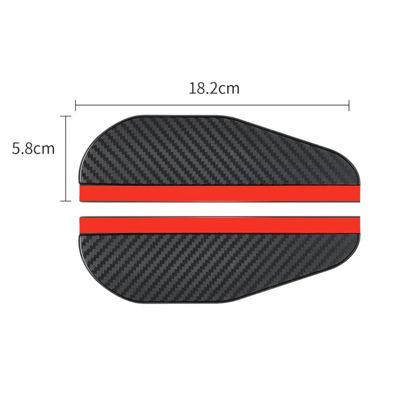 2pcs Car Rearview Mirror Rain Shield Rain Eyebrow Rain Cover Universal Carbon Fiber Rear View Side Mirror Rain Eyebrow Shield Rudysgalaxy