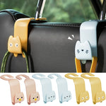 2pcs Creative Car Hook Cute cat Car Seat Hanger Hooks Behind-seat Accessories Organizer Hook Bags Clothes Sundries Hanger Clip Rudysgalaxy