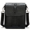 genuine leather crossbody bag-shoulder bag for men - Black