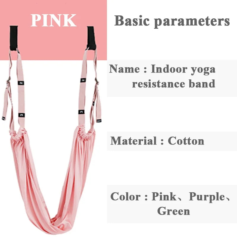 Adjustable Yoga Strap Aerial Hammock Swing Stretching Strap Anti-Gravity Inversion Yoga Hammock Belts Gym Yoga Accessor Rudysgalaxy