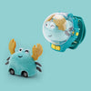 Children RC Car Mini Watch Toys With LED Lights - green crab