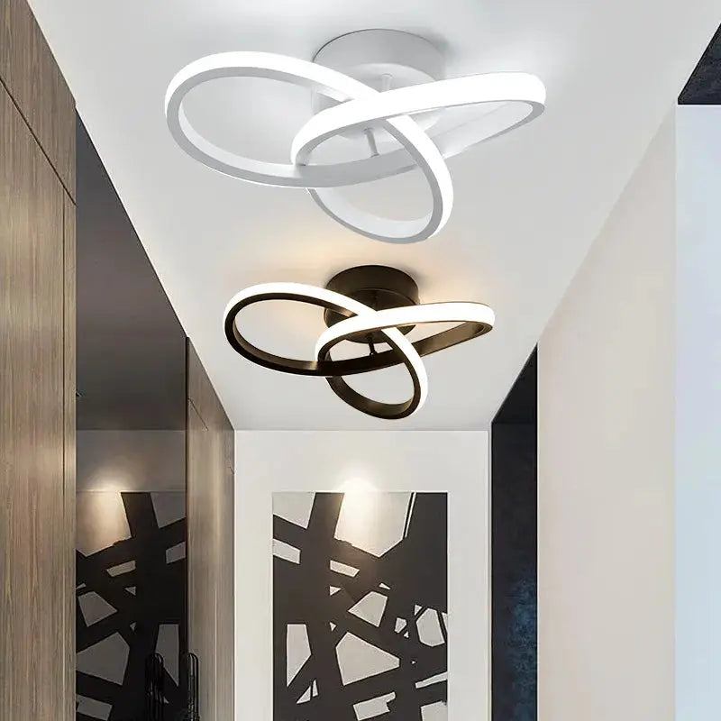 Household LED Chandelier Three Colors Lamp Modern Style Ceiling Lamp Bedroom Light Surface Installation 220v Dining Room Lamp Rudysgalaxy