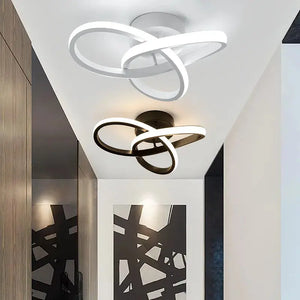 Household LED Chandelier Three Colors Lamp Modern Style Ceiling Lamp Bedroom Light Surface Installation 220v Dining Room Lamp Rudysgalaxy