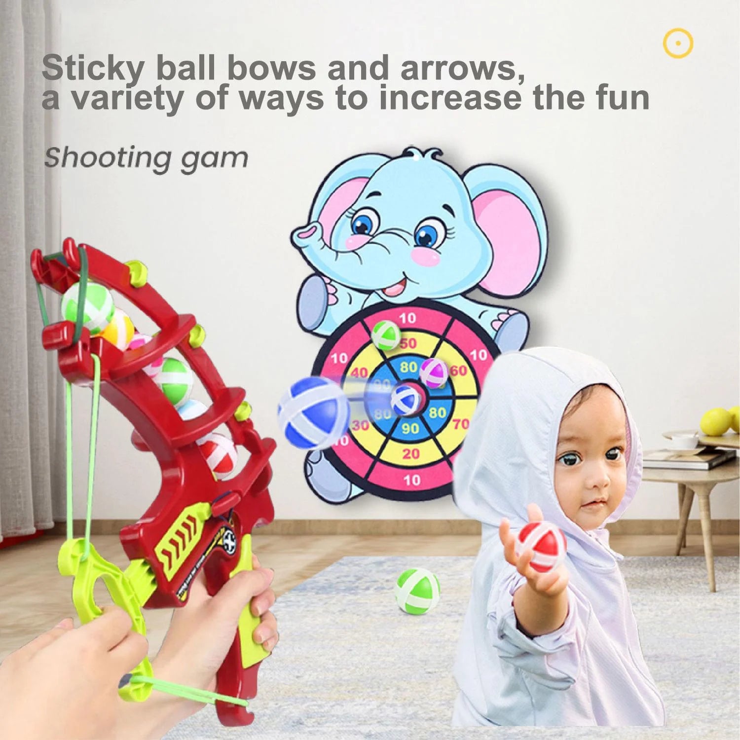 Montessori Throw Sport Slingshot Target Sticky Ball Dartboard Basketball Board Games Educational Children's outdoor Game toy Rudysgalaxy