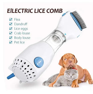 Pets Electric Lice Comb - Lice Remover & Flea Comb for Dogs & Cats