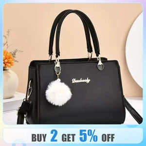 Women Plush Ball Decor Handbag Canvas Shoulder Bags for Women Shoulder Bags for Women Designer Rudysgalaxy