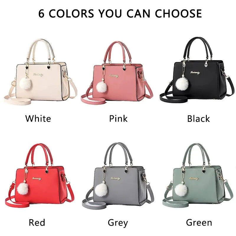 Women Plush Ball Decor Handbag Canvas Shoulder Bags for Women Shoulder Bags for Women Designer Rudysgalaxy