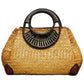Women Straw Bags Female Bamboo Summer Beach Weave Handbag Lady Handmade Vintage Wood Handle Bag Travel Knitted Totes Bags Rudysgalaxy