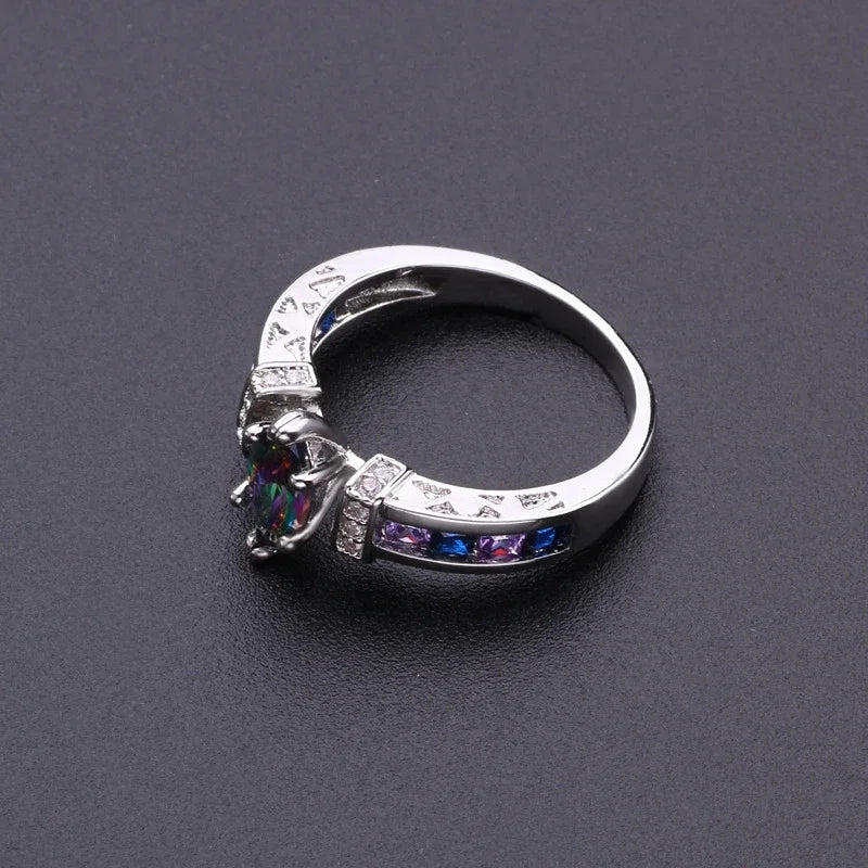 Women Torina Crystal Quartz Ionix Ring Ionix Therapy Quartz Crystal Ring For Weight Loss Lymph Drainage Magnetic Therapy Rings Rudysgalaxy