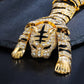 Brooch for Men-Faux Crystal Rhinestone Large Tiger Brooch for Men -Tiger Antique Brooch