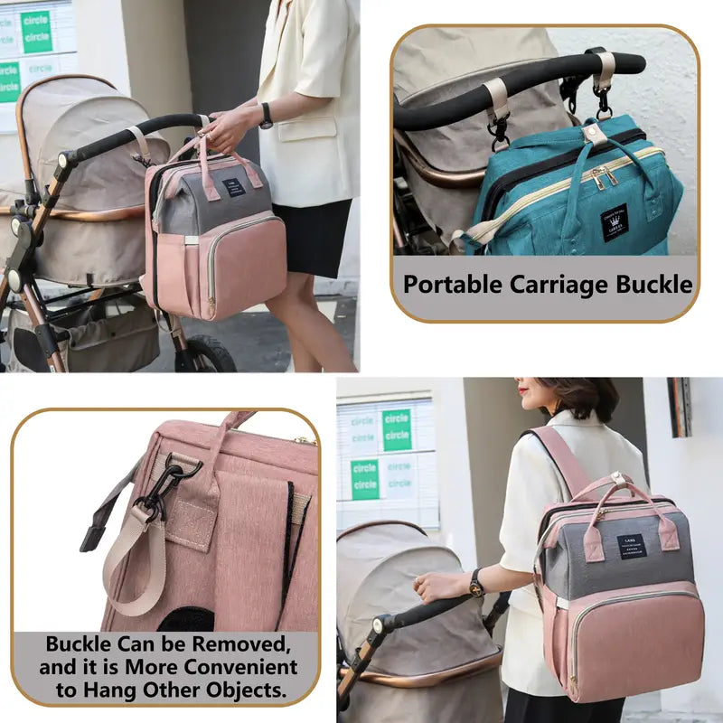 Diaper Backpack with USB Charging Port, Multifunctional Travel Bag