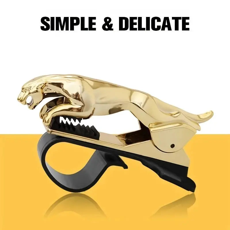 Golden Leopard Car Dashboard Phone Holder - 360° Rotation Retractable Mount for GPS Navigation and Hands-Free Phone UseProduct Detail temu