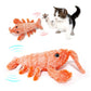 Pets Electric Jumping USB Charging Lobster Toy - Pets Funny Cat Plush Toy