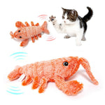 Pets Electric Jumping USB Charging Lobster Toy - Pets Funny Cat Plush Toy