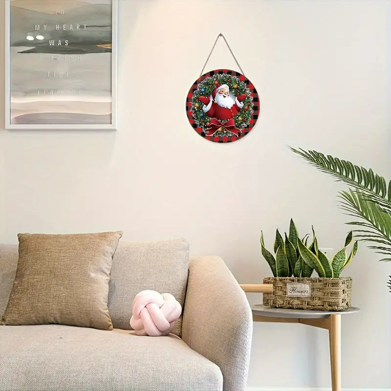 Wooden Christmas Wreath: Charming Wall and Garden Holiday Decor