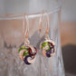 18K Gold Earrings-Rose Gold Earrings Zrcon Dangle Birthstone Earring