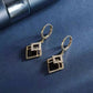 1 Pair Wedding  Black Rhombus With Rhinestone Inlay RudysGalaxy