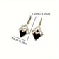 1 Pair Wedding  Black Rhombus With Rhinestone Inlay RudysGalaxy