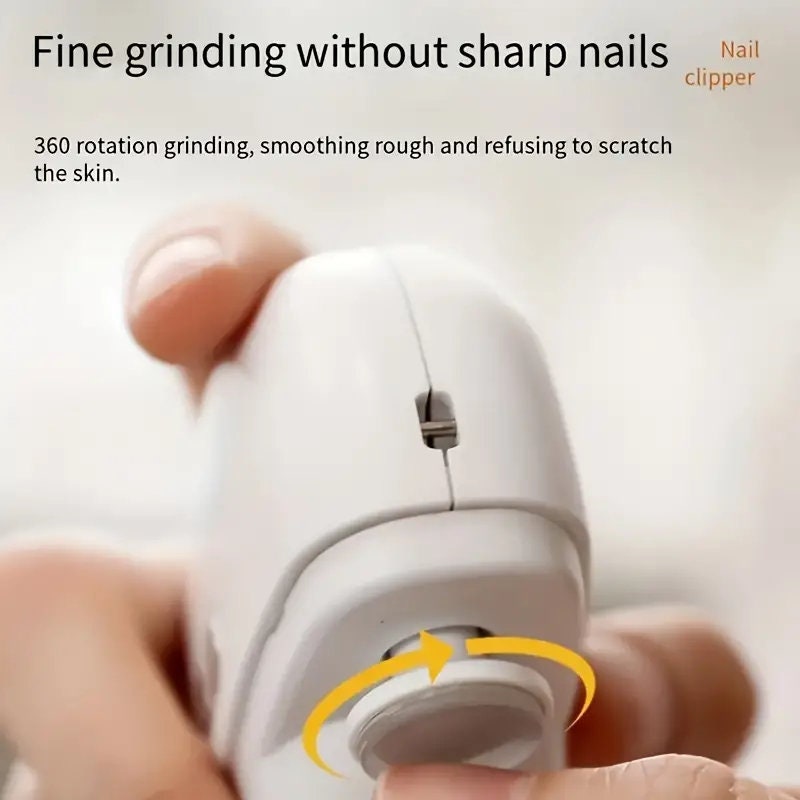 Smart Electric Nail Clipper With Anti-Pinch, Nail Polishing, Illumination, And Grinding Functions. Portable And Long Battery RudysGalaxy