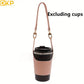 1pc DKP PU Leather Coffee Cup Sleeve - Reusable Cup Sleeve & Holder, leather cup sleeve, coffee cup sleeve, reusable coffee cup sleeve, coffee cup sleeve template