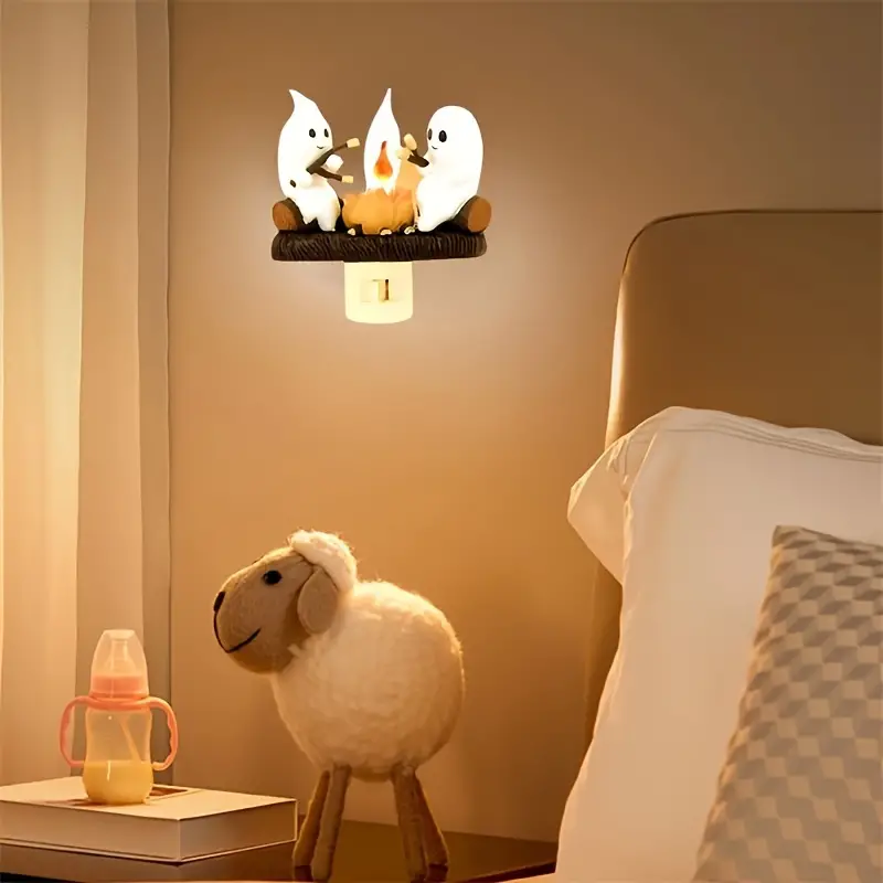 Ghost Campfire Flickering Night Light- Campfire Led Night Light for Indoor Decoration 