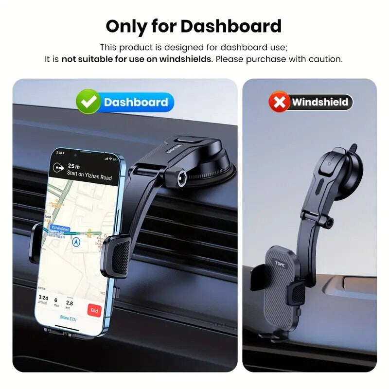 Car Phone Holder Dashboard-Adjustable Car Dashboard Phone Mount