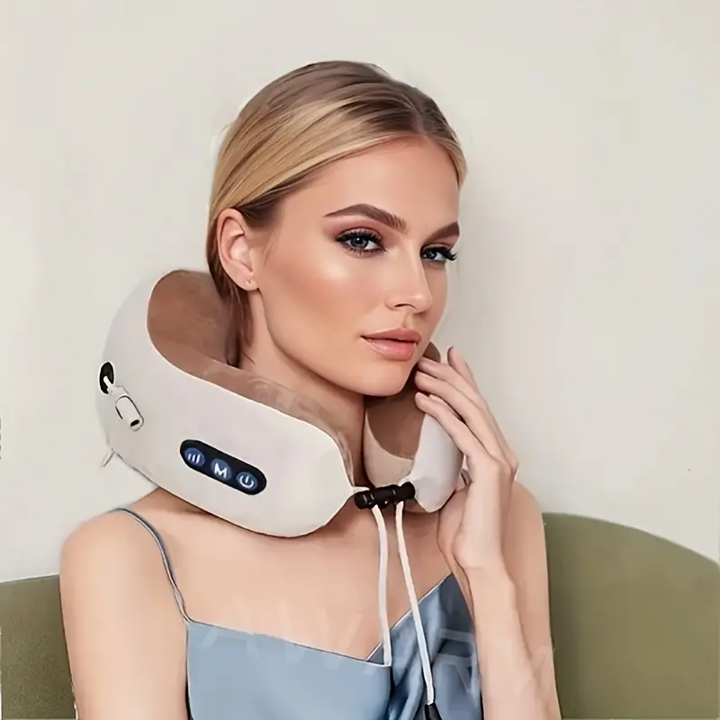 Massage Pillow- U-Shaped Massagers for Neck and Shoulder with Heat