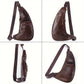 Messenger Bag-Leather Messenger Casual Crossbody Bag-Shoulder Chest Bag