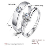 Stainless Steel Heart Lover Couple Band Wedding Engagement Ring Silver ebay