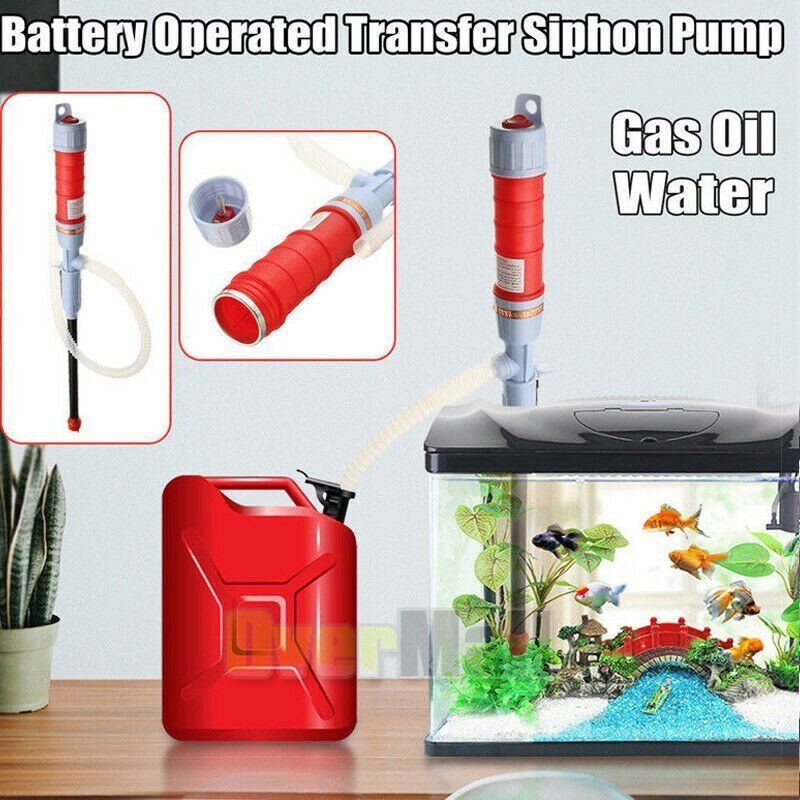 Transfer Pump Battery Operated Portable Electric Siphon Pump for Fuel Oil Water RubysGalaxys