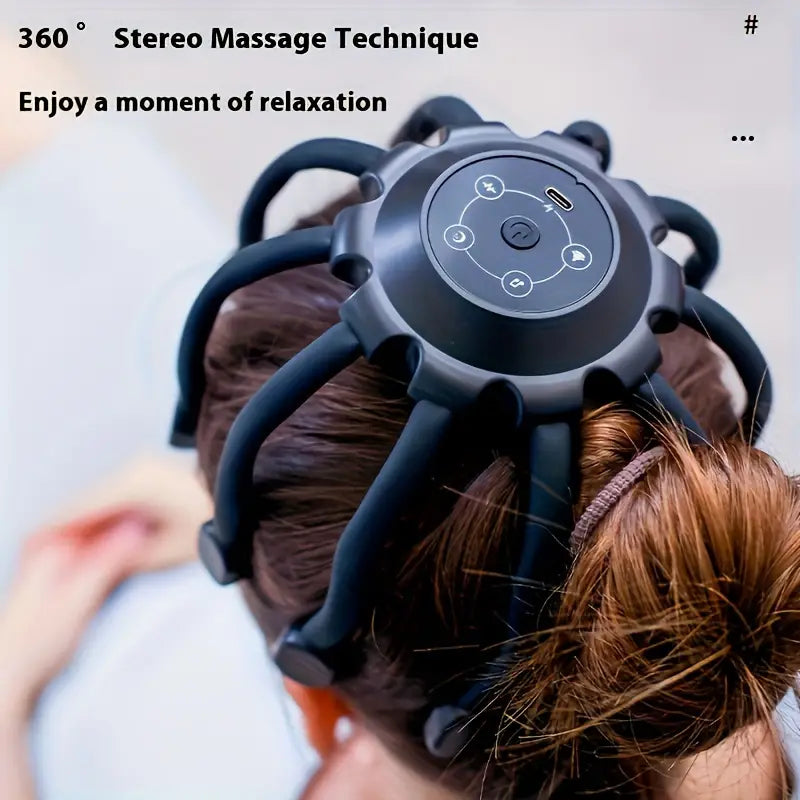 Electric Scalp Massager - Claw Kneading Tool for Head Relaxation