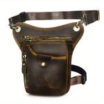 Thigh Bag-Motorcycle and Biker Leather Thigh Bag for Men and 
Women